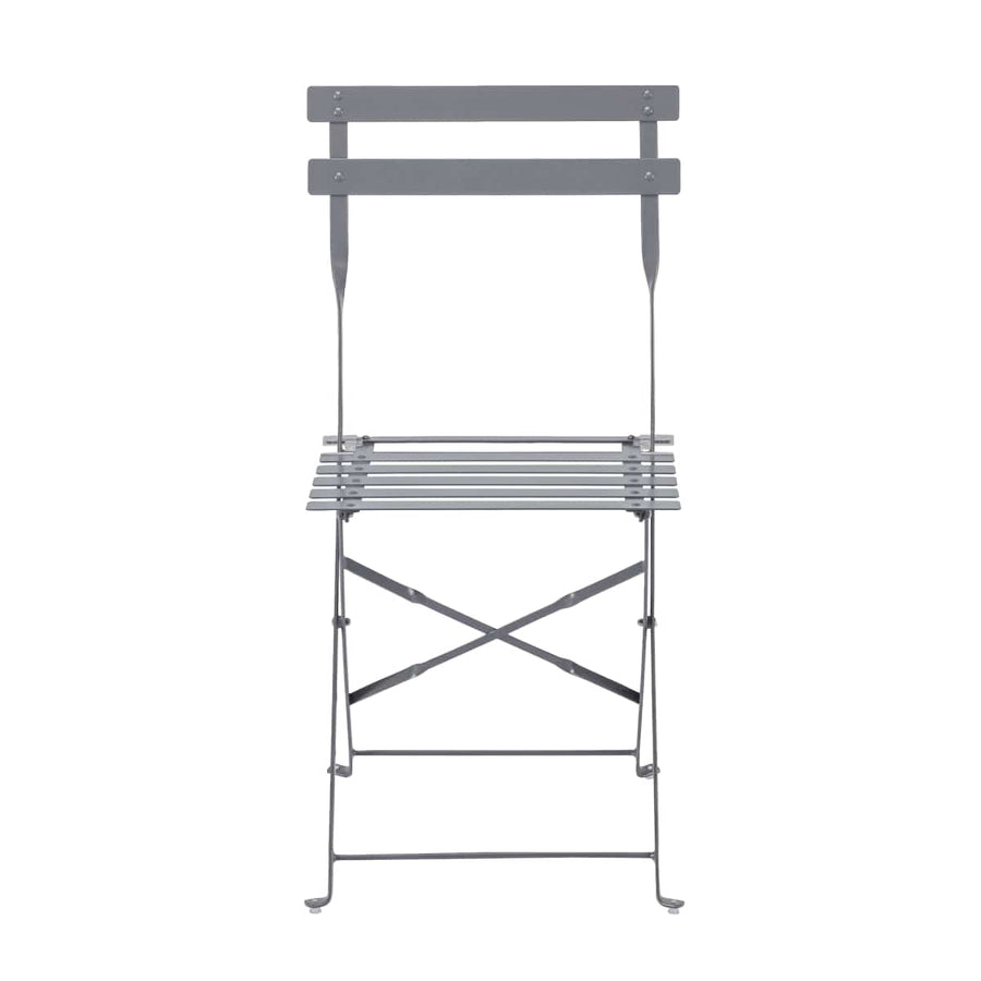 Bricocenter FLORA NATERIAL FOLDING CHAIR ANTHRACITE STEEL 41X47XH80