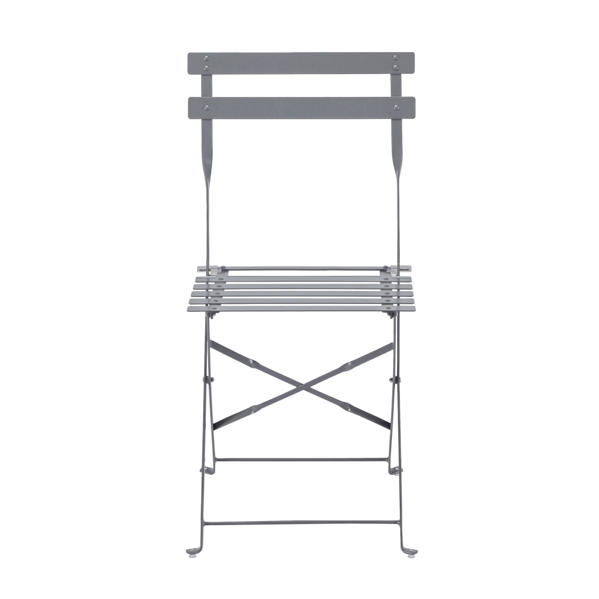 FLORA NATERIAL FOLDING CHAIR ANTHRACITE STEEL 41X47XH80