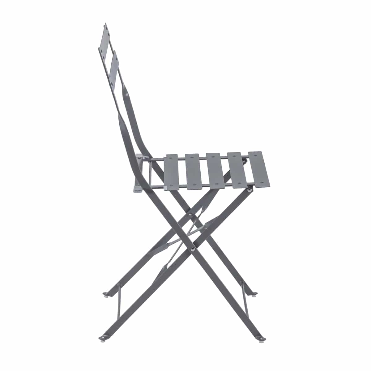 Bricocenter FLORA NATERIAL FOLDING CHAIR ANTHRACITE STEEL 41X47XH80
