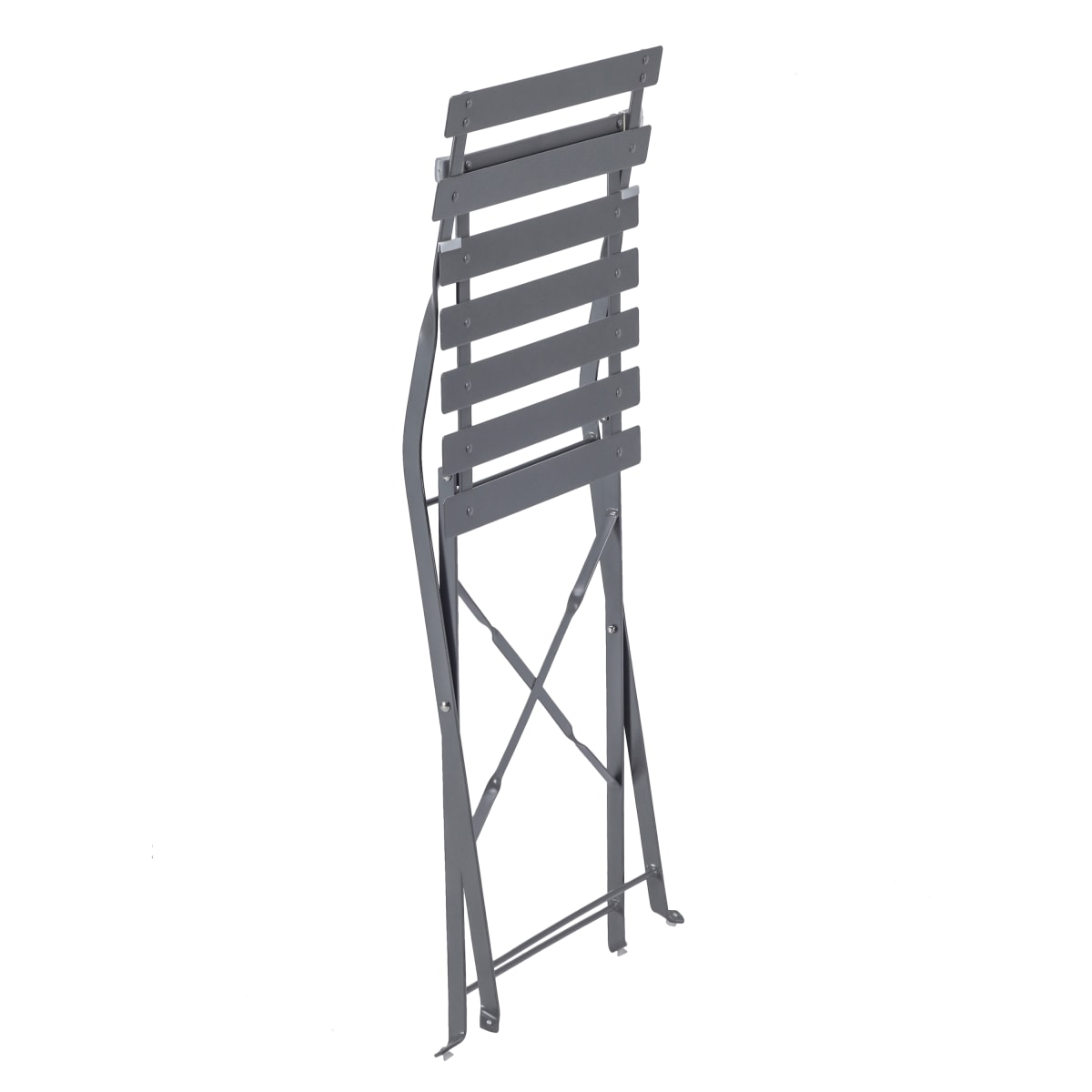 FLORA NATERIAL FOLDING CHAIR ANTHRACITE STEEL 41X47XH80