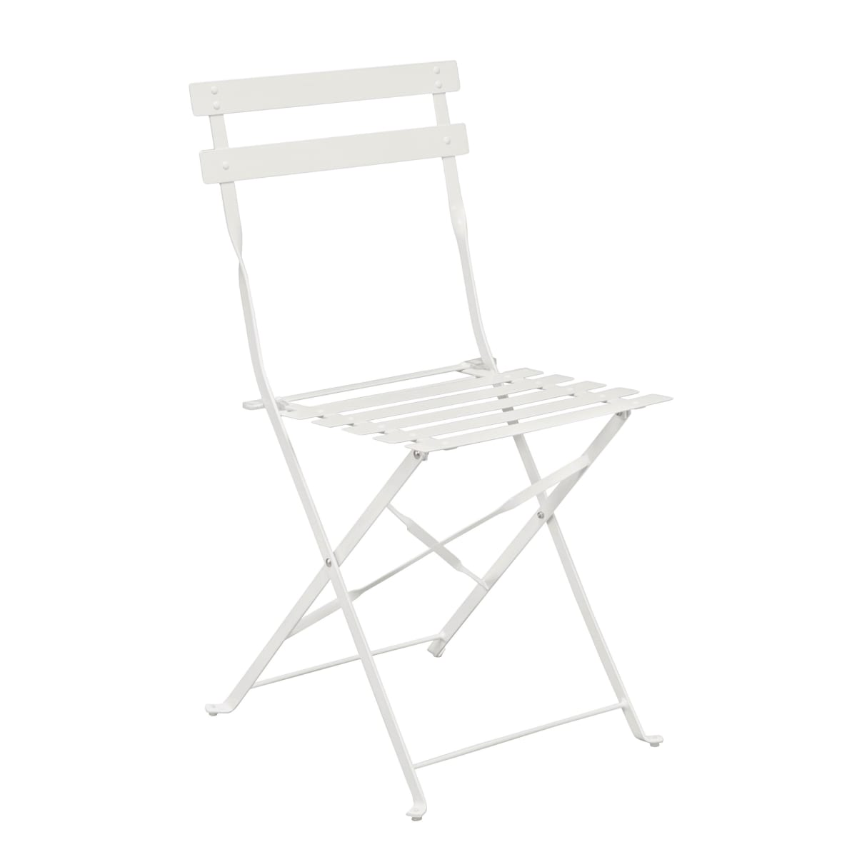 FLORA NATERIAL FOLDING CHAIR ECRU STEEL 41X47XH80