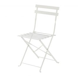 FLORA NATERIAL FOLDING CHAIR ECRU STEEL 41X47XH80