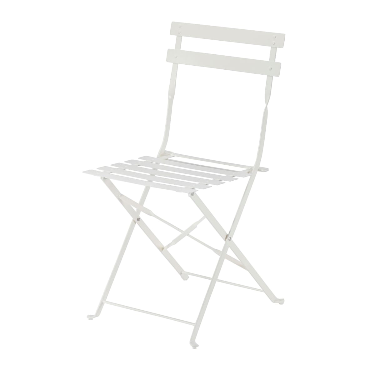 FLORA NATERIAL FOLDING CHAIR ECRU STEEL 41X47XH80