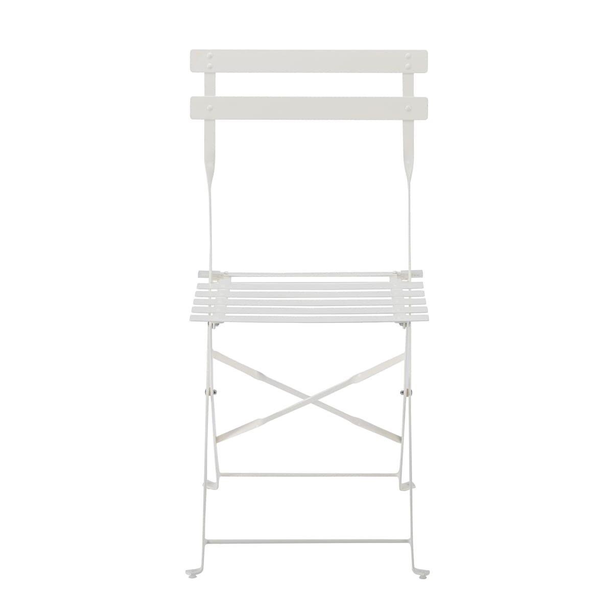 FLORA NATERIAL FOLDING CHAIR ECRU STEEL 41X47XH80