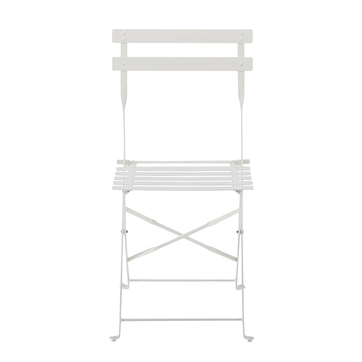 Bricocenter FLORA NATERIAL FOLDING CHAIR ECRU STEEL 41X47XH80