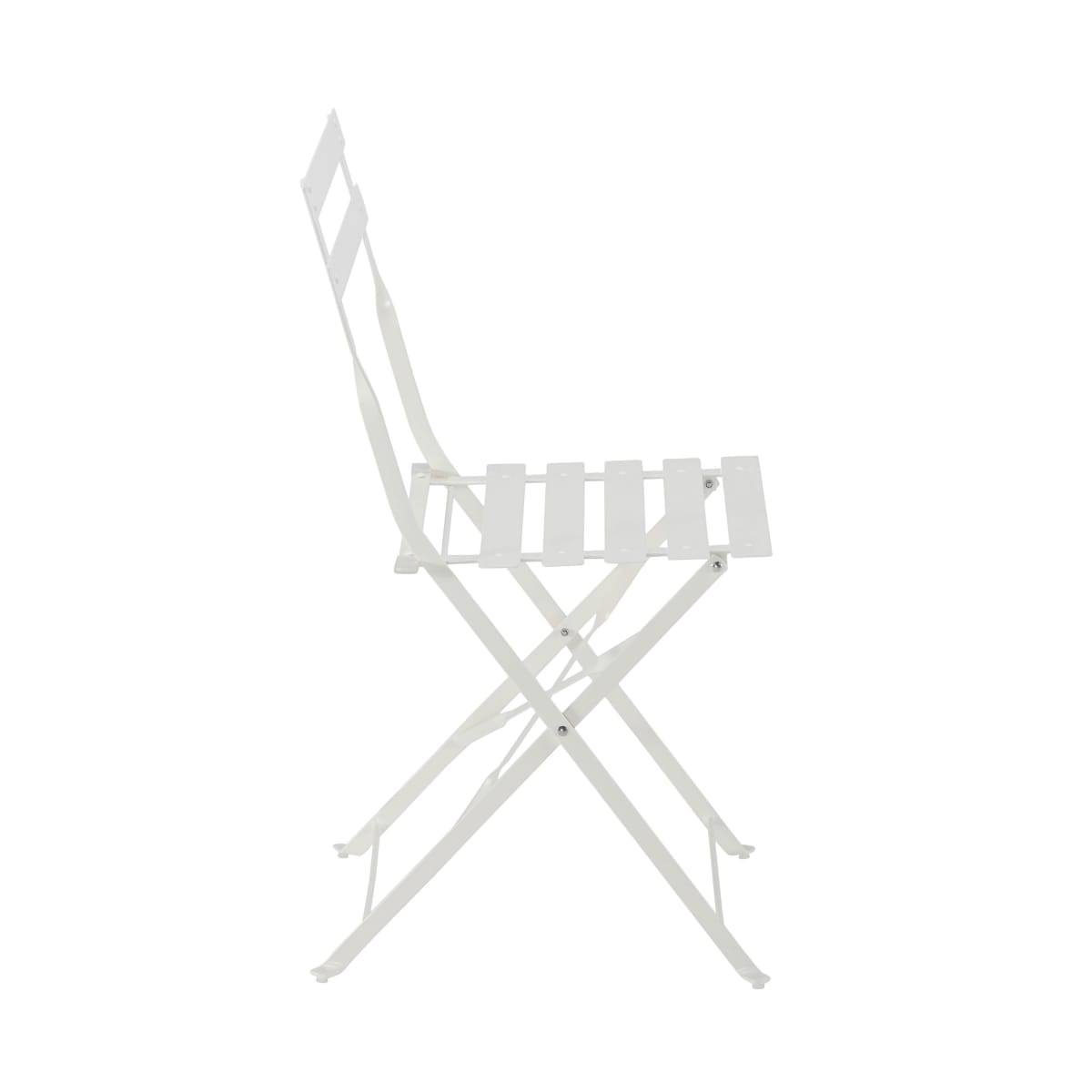 FLORA NATERIAL FOLDING CHAIR ECRU STEEL 41X47XH80