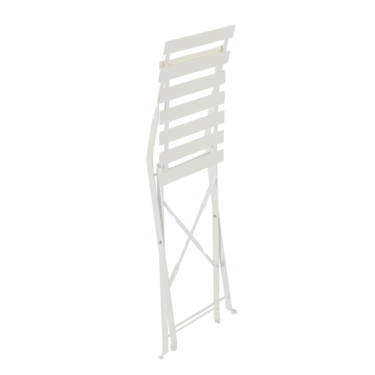 FLORA NATERIAL FOLDING CHAIR ECRU STEEL 41X47XH80