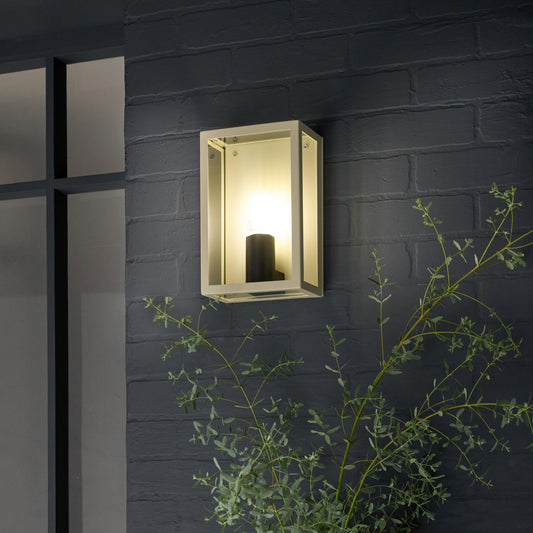 ikaros metal wall light sand 26x12.8x10 cm e27=60w ip44