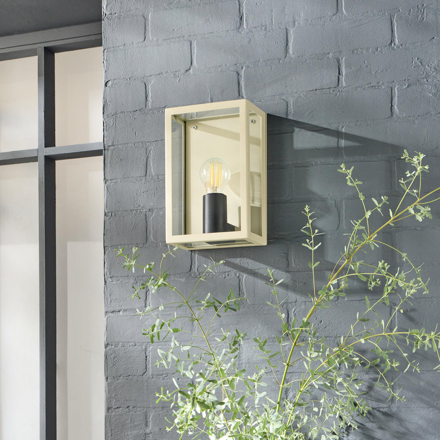 ikaros metal wall light sand 26x12.8x10 cm e27=60w ip44
