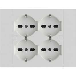 MULTI SOCKET SQUARE 4 SOCKETS P40 WHITE