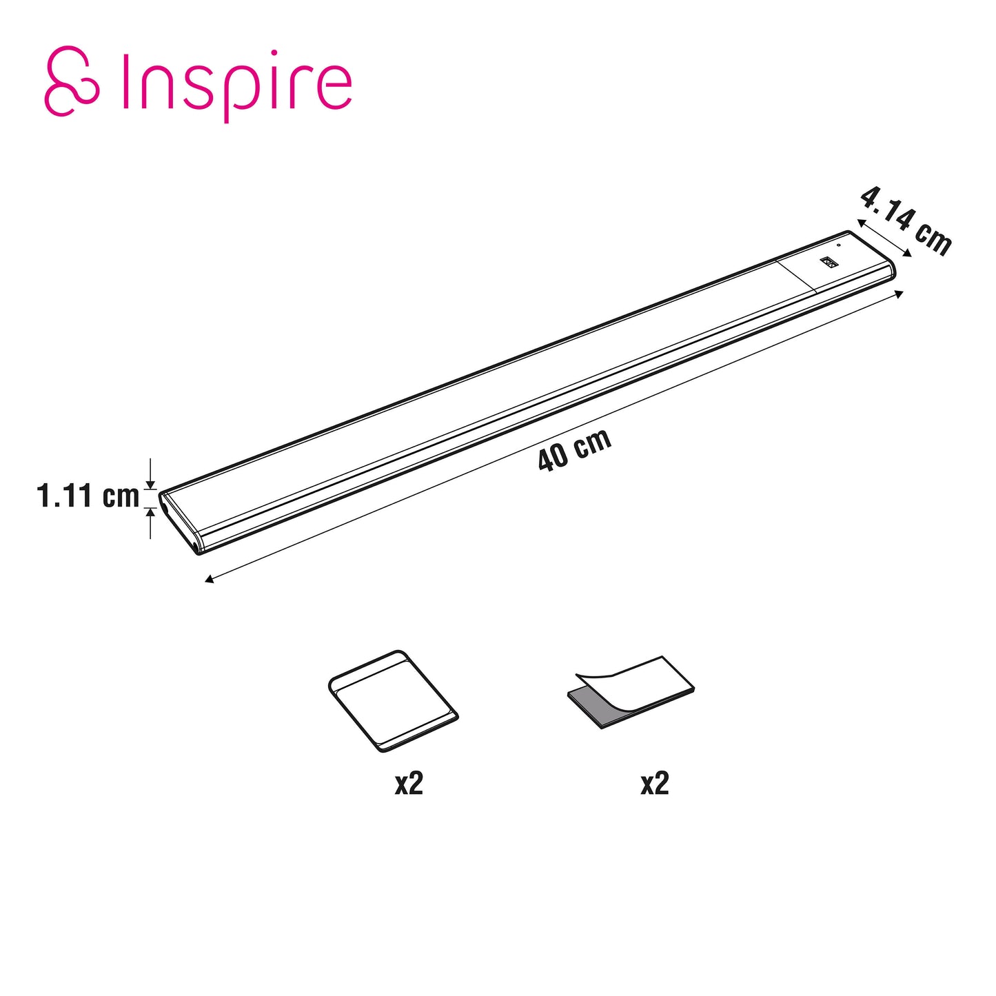 REGLETTE MAXO METAL WHITE 40CM LED 300LM NATURAL LIGHT WITH SENSOR