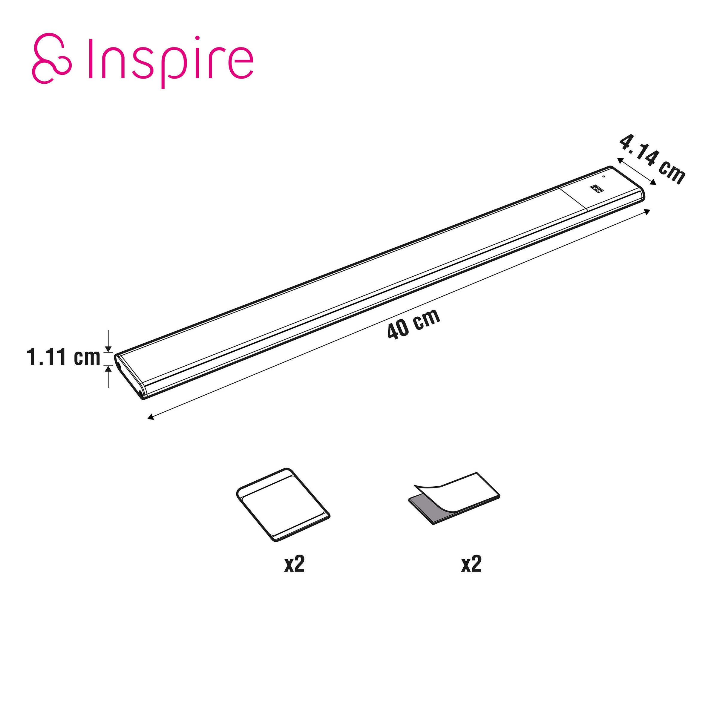 REGLETTE MAXO METAL WHITE 40CM LED 300LM NATURAL LIGHT WITH SENSOR