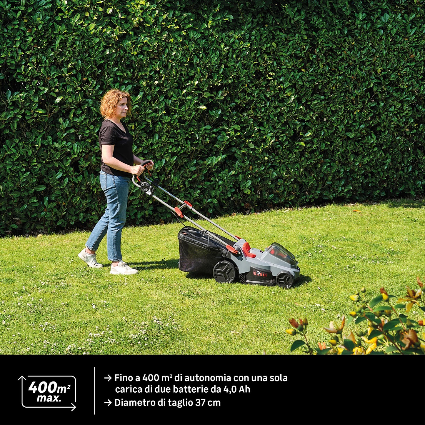 STERWINS CORDLESS LAWN MOWER 18V L 37.5 CM 2 BATTERIES INCLUDED