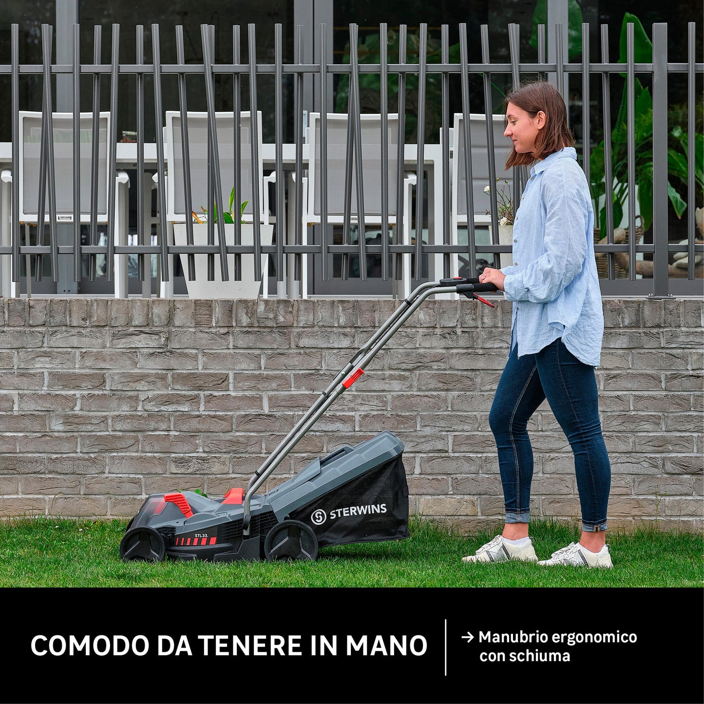 STERWINS CORDLESS MOWER 18V L 33 CM 1 BATTERY INCLUDED