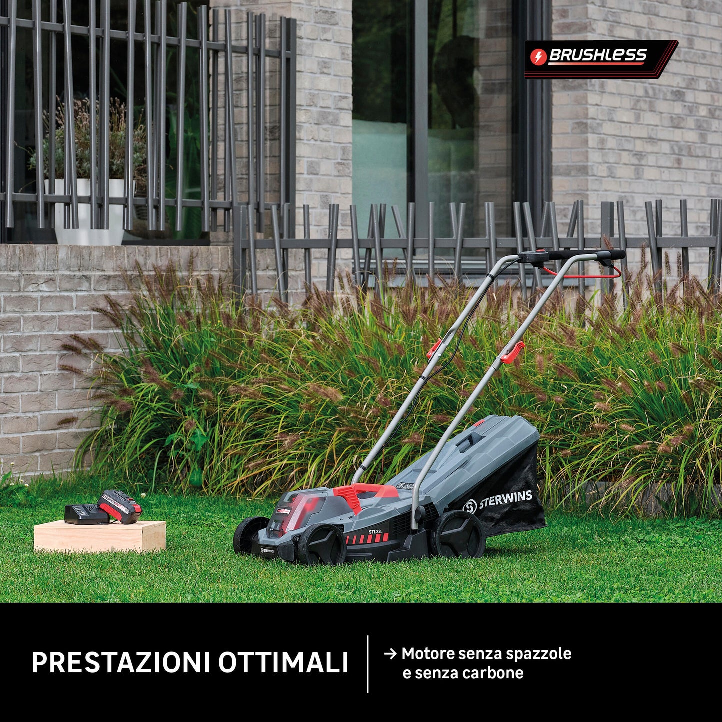 STERWINS CORDLESS MOWER 18V L 33 CM 1 BATTERY INCLUDED