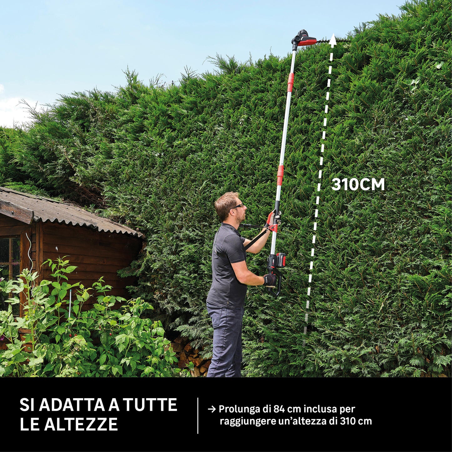 STERWINS 18V CORDLESS TELESCOPING POLE HEDGE TRIMMER BATTERY NOT INCLUDED