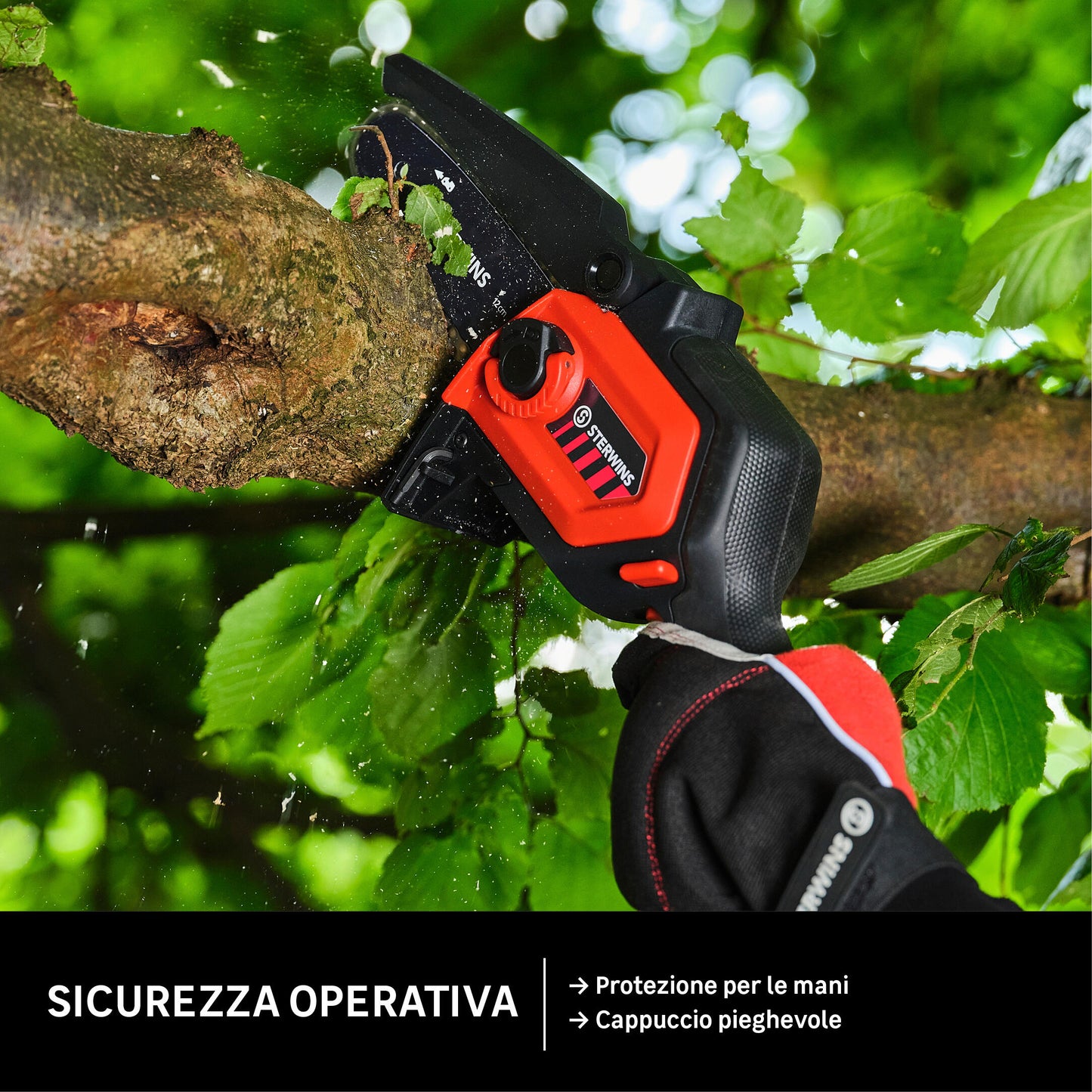 STERWINS 18V CORDLESS PRUNER 15.8 CM BAR 1 BATTERY INCLUDED