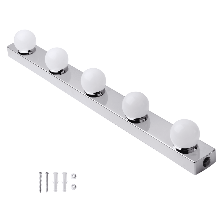 Lizz Silver 60cm LED wall-mounted mirror light, 1550 lm, IP44