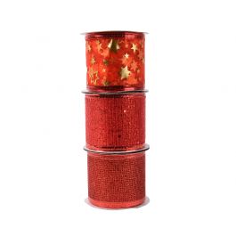 RED ORGANZA RIBBON L270X6.3 CM