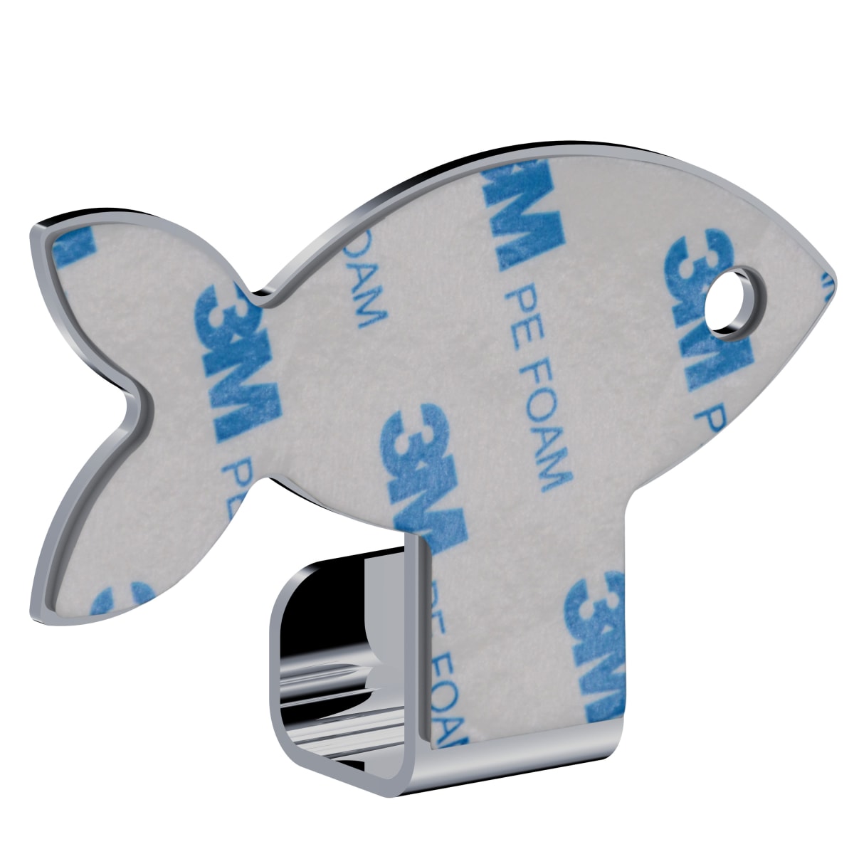 3M FISH SENSEA CHROME STAINLESS STEEL ADHESIVE HANGER