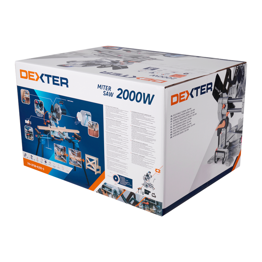 DEXTER RADIAL MITRE SAW BLADE DIAM 254MM, 2000W, 5000RPM