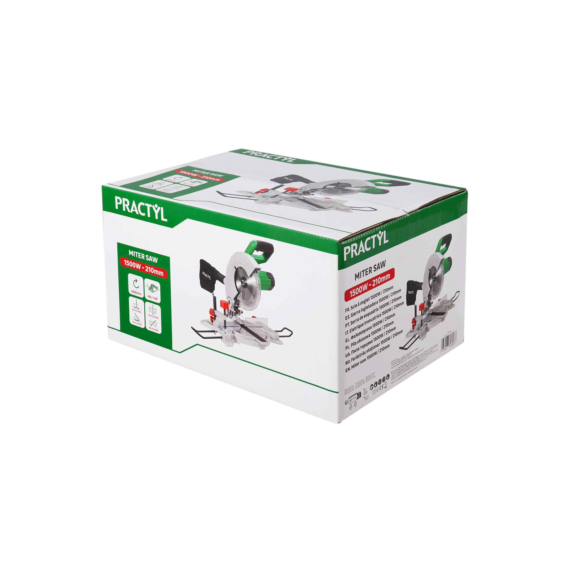 PRACTYL RADIAL MITRE SAW BLADE DIAM 210MM, 1500W, 5000RPM