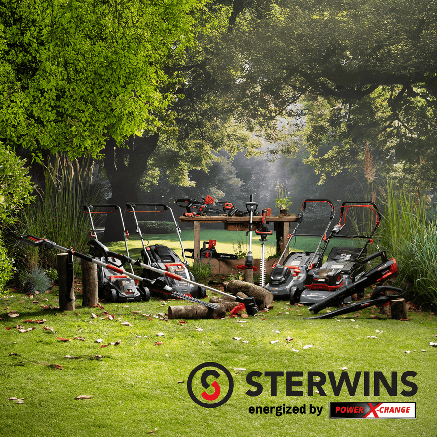 Sterwins 18V cordless lawnmower and trimmer set, 33 cm, 1 battery included