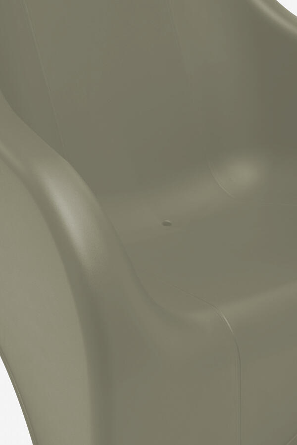 Salvia-coloured Nuvola armchair, 71x79.5x81 cm, stackable, made of polypropylene