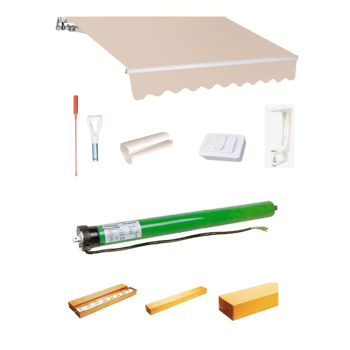 Bricocenter TENDA BARRA Q MOTO L300XP200 BEIGE