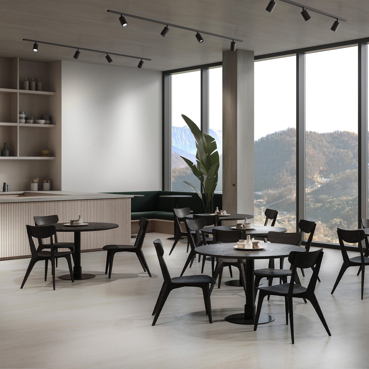 Warna aluminium black led track kit 4x500lm 2x0.90m cct