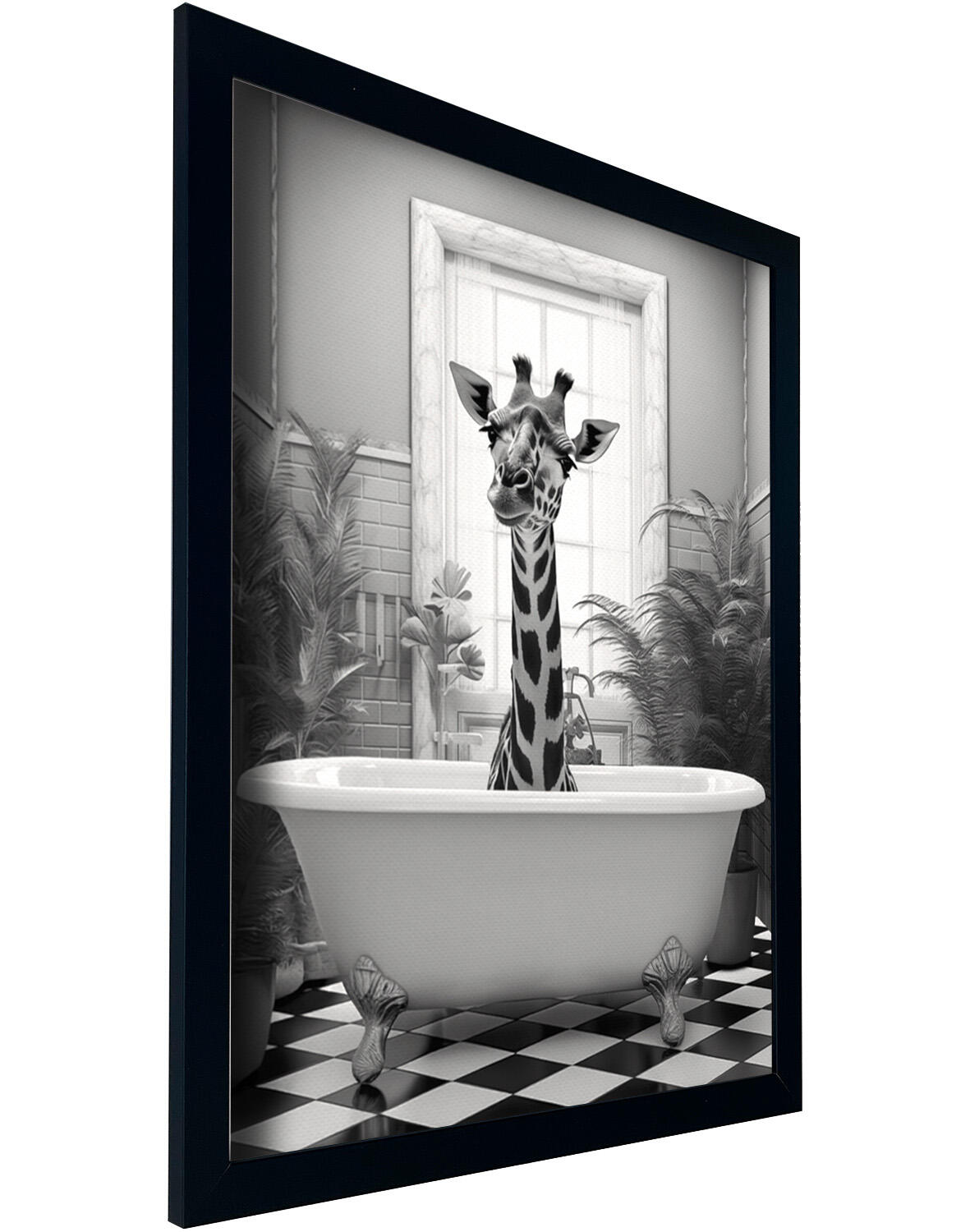 30X40CM FRAMED GIRAFFE PRINT
