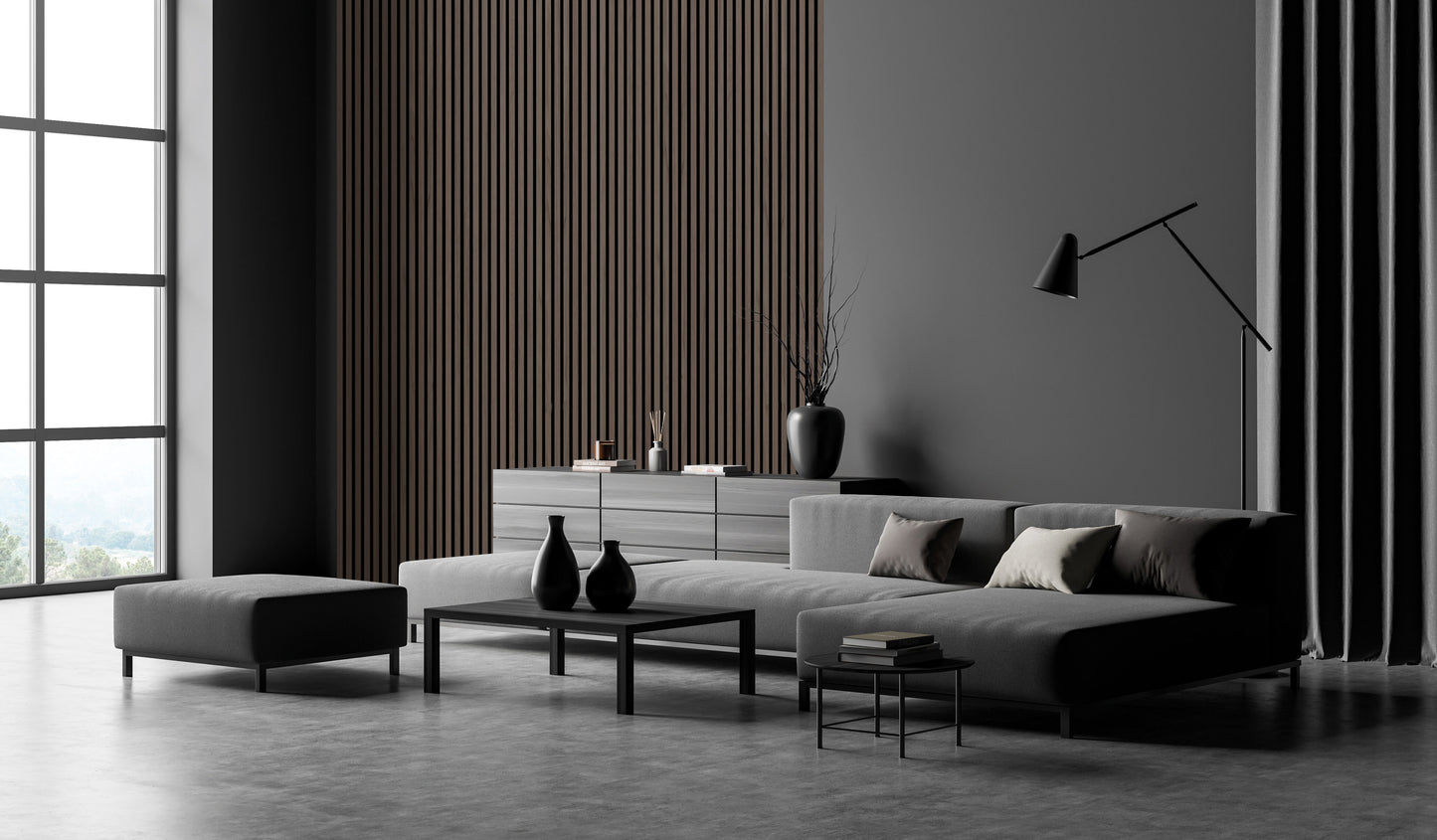 3D walnut panel 12x520x2440 mm