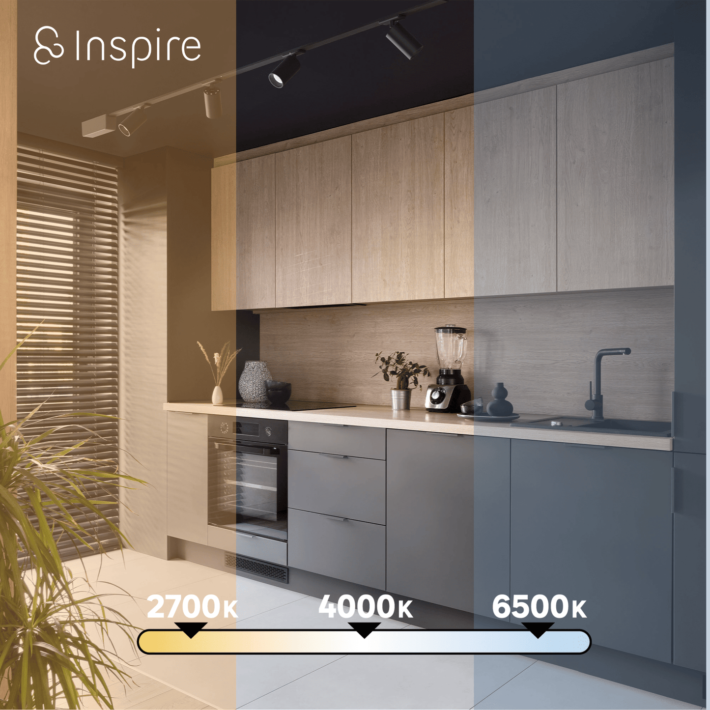 milma alluinio black led track kit 4x900lm 2x0.90m magnetic