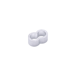RAW ALUMINIUM CABLE CLAMP STANDERS FOR CABLE D 6 MM, 8 PIECES
