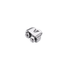 RAW STAINLESS STEEL CABLE CLAMP STANDERS FOR CABLE D 3 MM, 2 PIECES