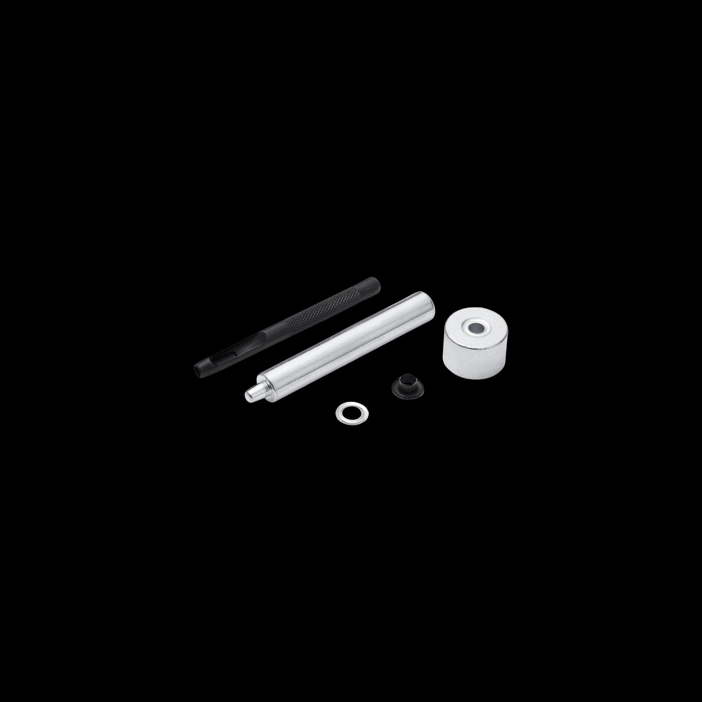 EYELET AND PUNCH FOR STRAPS AND CANVAS STANDERS BLACK STEEL D 6 MM 40 PIECES