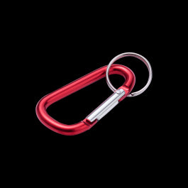 CARABINER WITH PAINTED ALUMINIUM STANDERS RING D 6 X 60 MM 12 KG