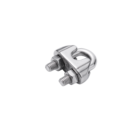 RAW STAINLESS STEEL CABLE CLAMP STANDERS FOR CABLE D 6 MM, 2 PIECES