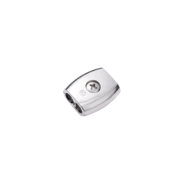 NICKEL-PLATED ZAMAK STANDERS CABLE CLAMP D 8 MM, 2 PIECES