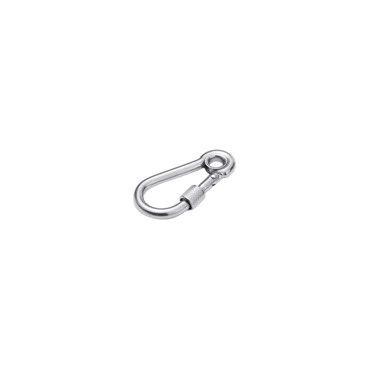 Standers double-locking raw stainless steel carabiner, Ø 6 x 60 mm, 100 kg