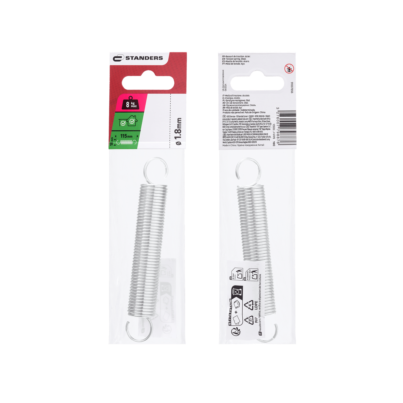GALVANISED STEEL TENSILE SPRING STANDERS D1.8MM 18X115MM 8KG