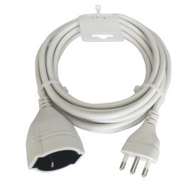 INDOOR EXTENSION CABLE 5 M 10/16A PLUG WHITE