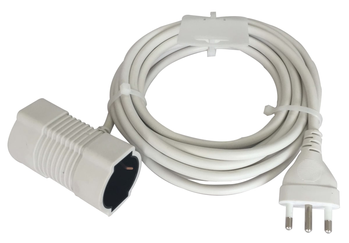 INDOOR EXTENSION CABLE 5 M 10/16A PLUG WHITE