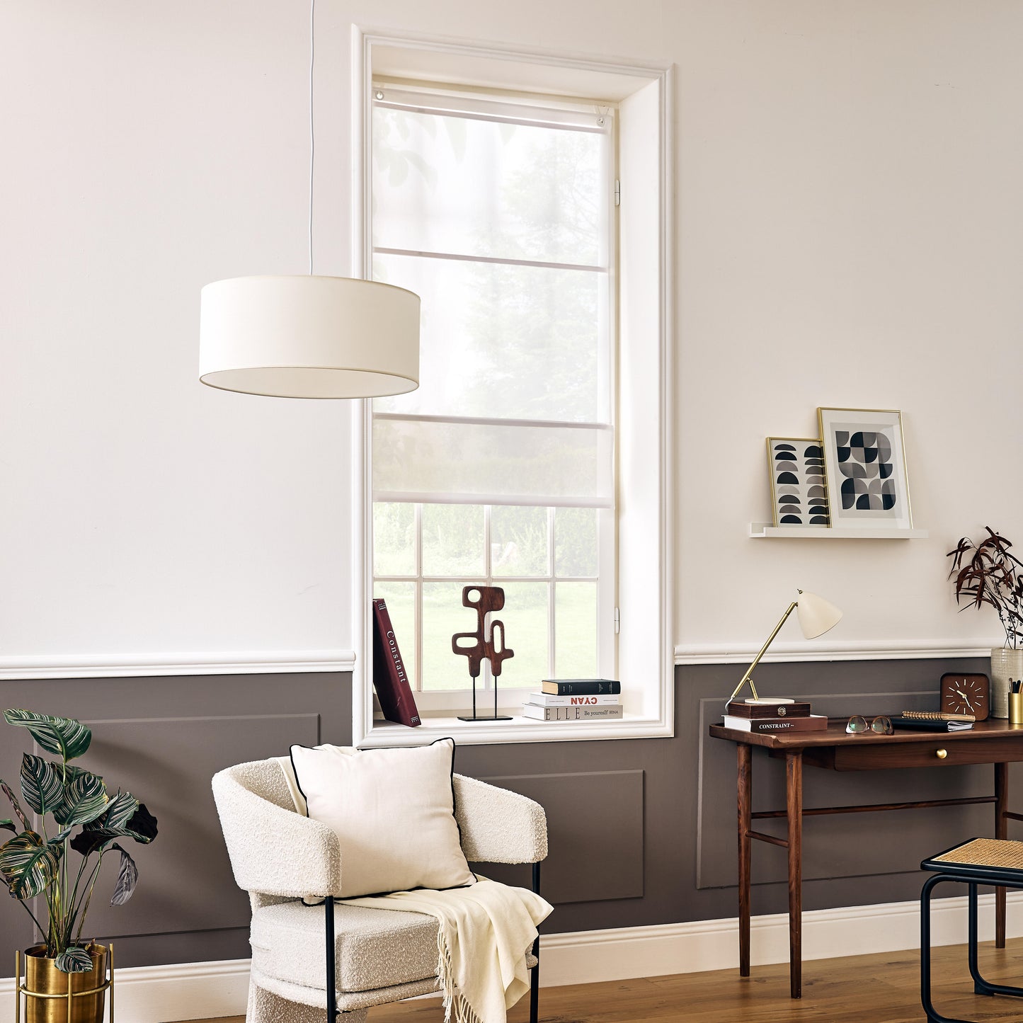 U-SHAPED SCREEN W60xD10x3CM WHITE