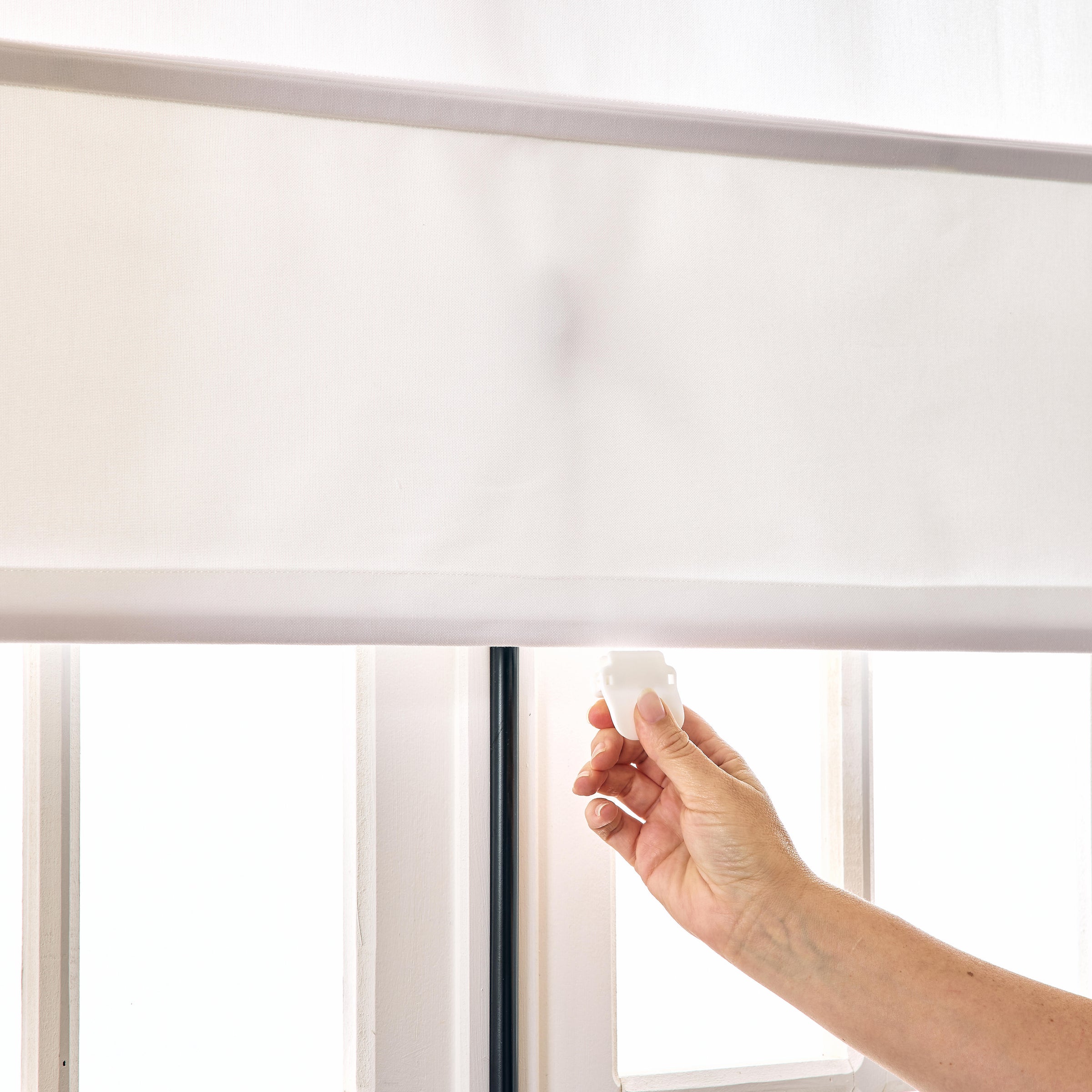 Pharell pleat Roman blind, white, 60x175 cm