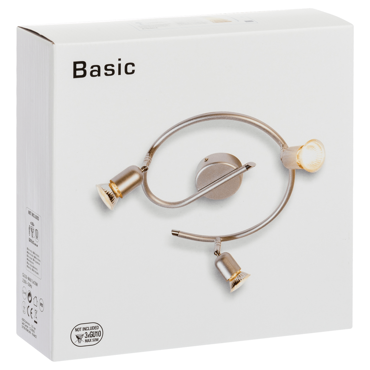 Bricocenter FARETTI BASIC METALLO SPIRALE SILVER 3XGU10=50W