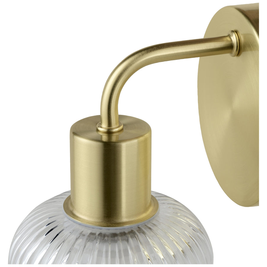Applique dipsy vetro e metallo oro e14=20w ip44