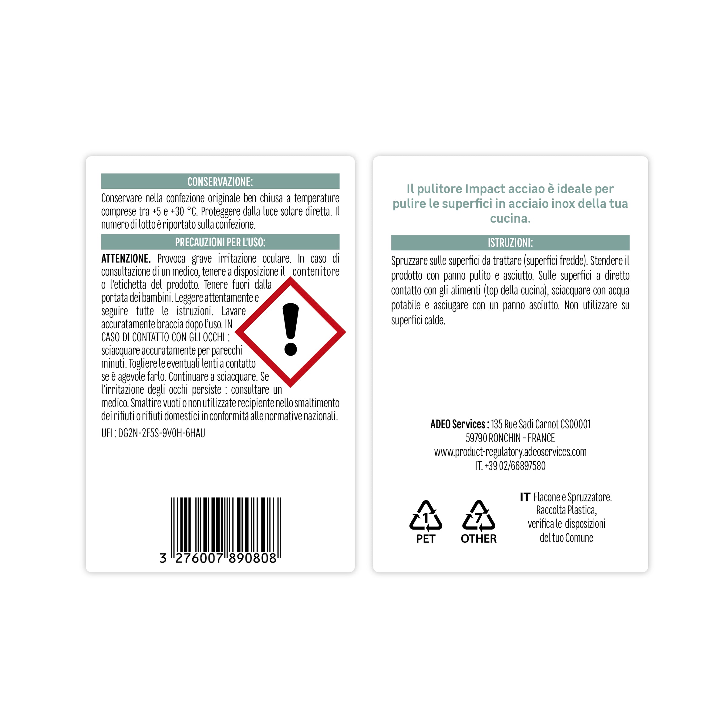 STAINLESS STEEL KITCHEN CLEANER 500ML IMPACT