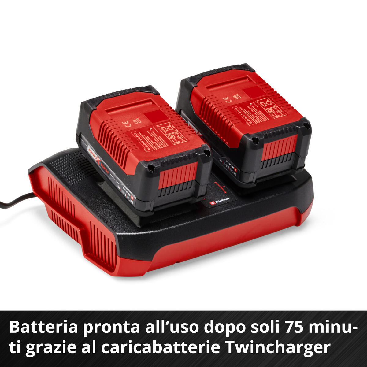 STARTER KIT PXC 2 BATTERIES 18V 4.0 AH AND DOUBLE CHARGER EINHELL