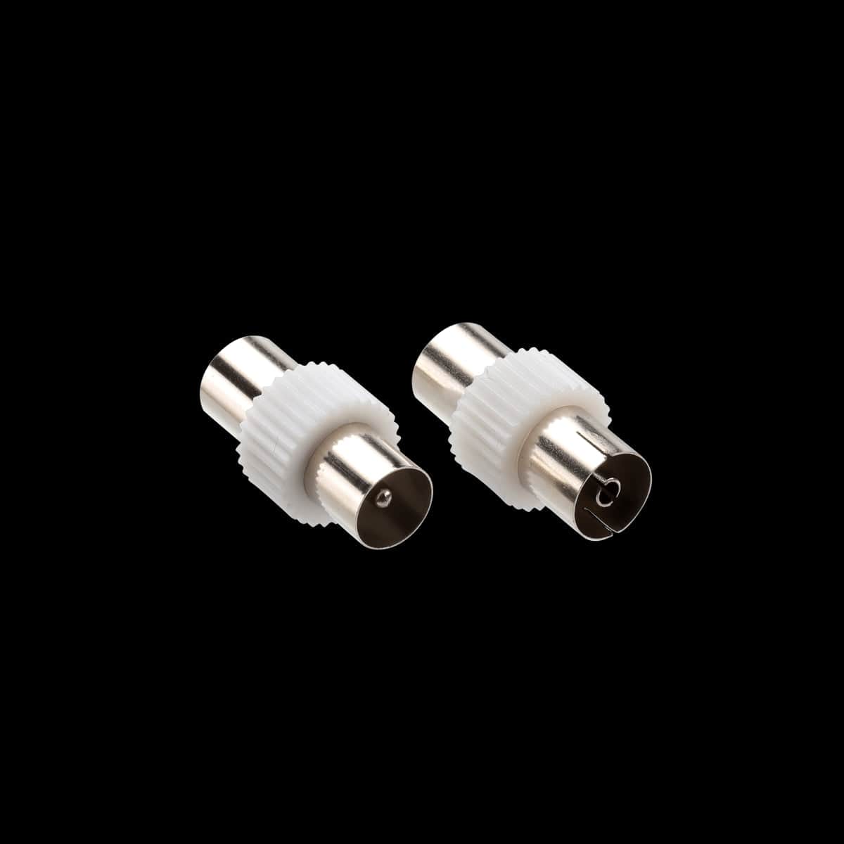 2 TV ADAPTER REDUCERS 9.52 MM MALE/9 MM FEMALE - 9.52 MM MALE/9 MM MALE